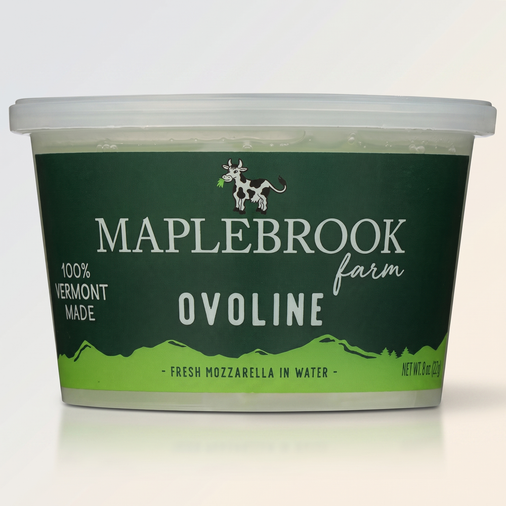 Cheese, Mozzarella, Ovoline, GF, ABF, Maplebrook Fa 6x8 oz Tub, Conventional