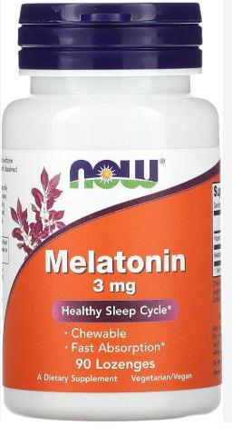 B4, Melatonin, 3 mg, 90 Lozenges, NOW