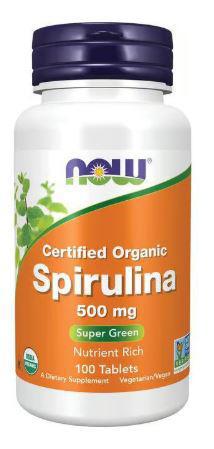 A4, Spirulina, 500 mg, 100 Tablets, NOW