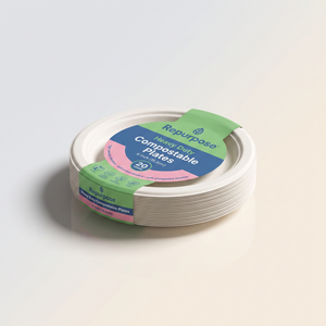 Repurpose Compostable Plates 6 Inch 20 Dishes