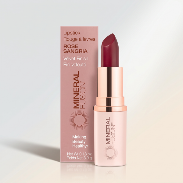 lipstick, rose sangria, mineral fusion