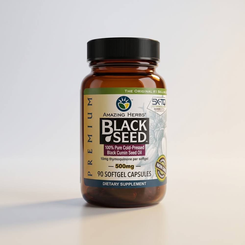 G4, Amazing Herbs, Premium Black Seed Oil 500mg Softgels (90 softgels)