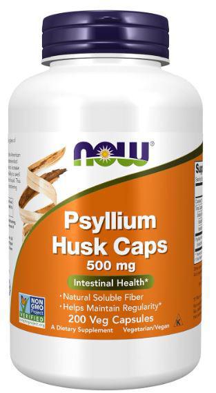 A3, Psyllium Husk Caps, 500 mg, 200 Veg Caps, NOW