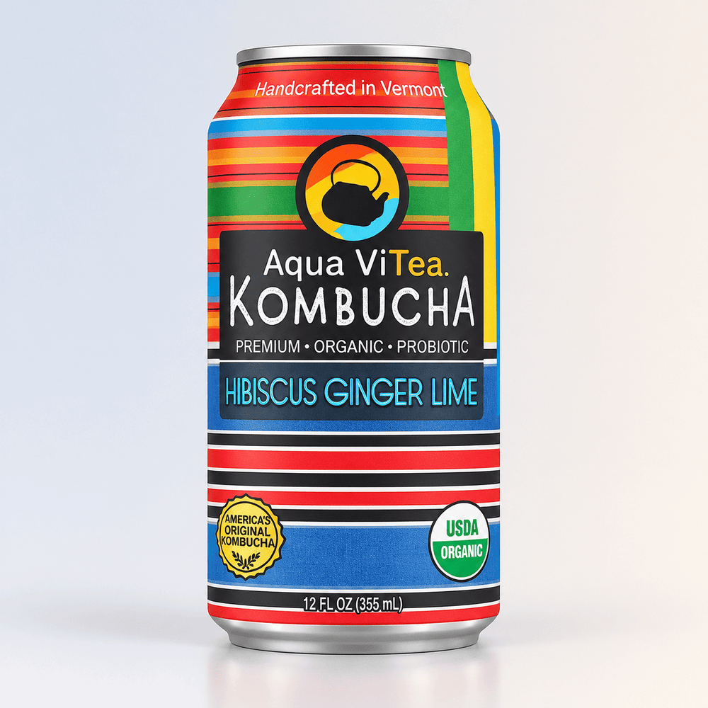 Aqua ViTea Hibiscus Ginger Lime Kombucha