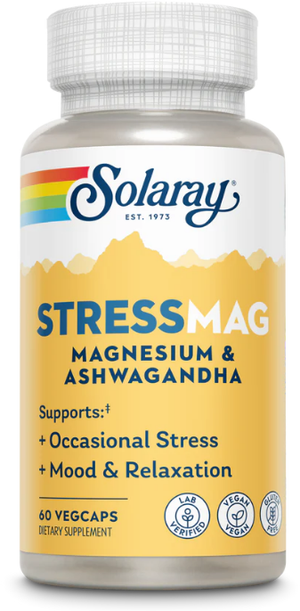 F5, StressMag Magnesium & Ashwagandha, Solaray