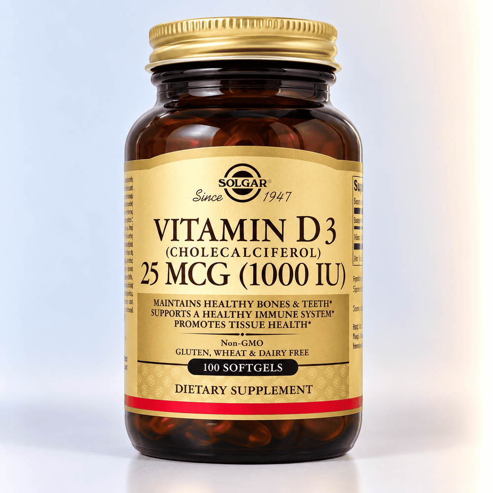 Vitamin D3 (Cholecalciferol) 25 mcg (1000 IU) Soft.