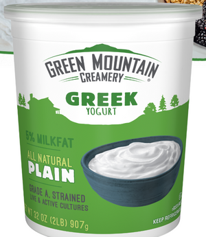 Greek Yogurt, 5% Fat Plain, Green Mountain