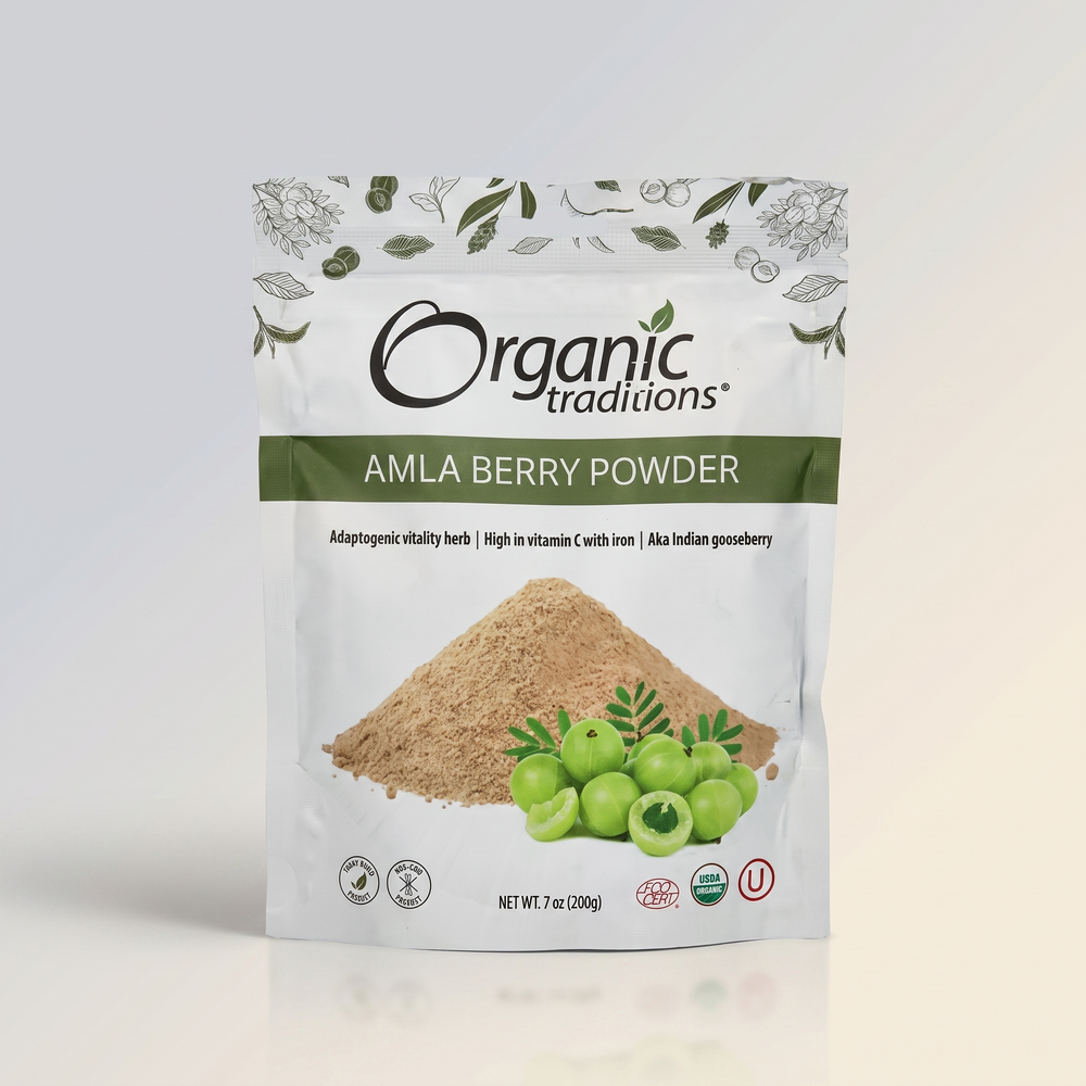 A6, Amla Powder Organic 7oz, ORGANIC TRADITIONS