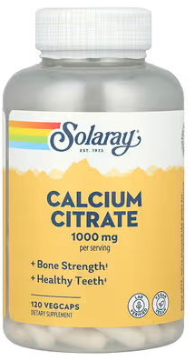 F2, Solaray - Calcium Citrate,1000mg Ca