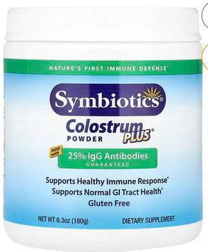 B3, E4, Colostrum Powder Plus, 25% IgG Antibodies, 6.3 oz, Symbiotics