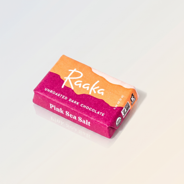 Pink Sea Salt Mini Chocolate Bar, Raaka Airgoods