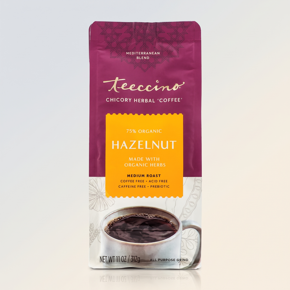 Teeccino Chicory Herbal 'Coffee', Hazelnut, 11oz