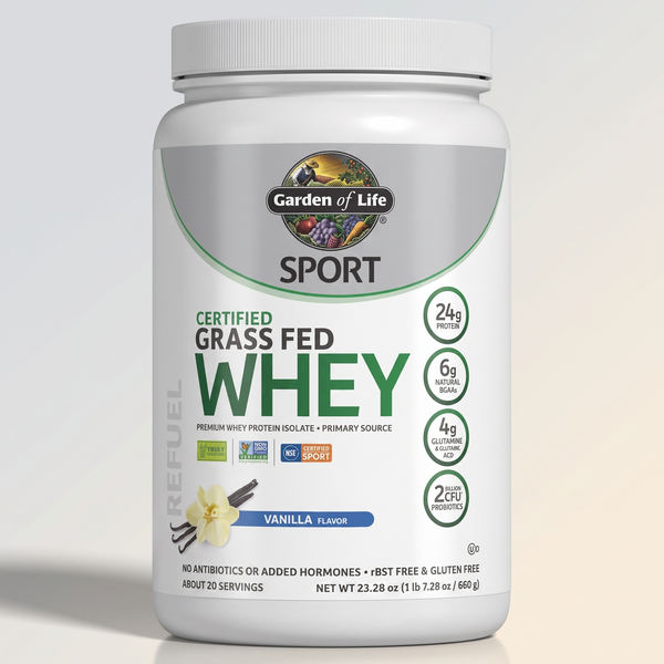 Grass Fed Whey, 24 g, 1 lb 7.26 oz, Garden of Life Sport (09/26)