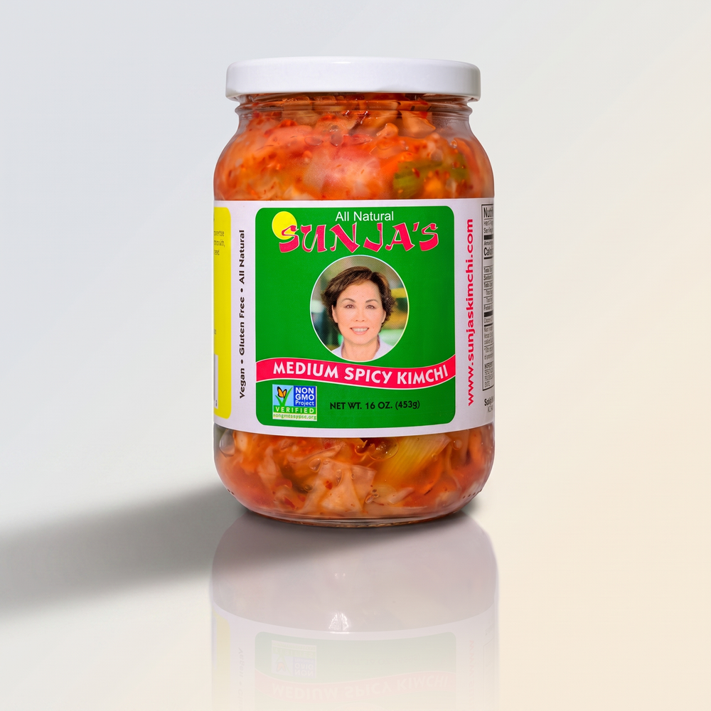 Medium Spicy Kimchi, 16oz, Sunja's