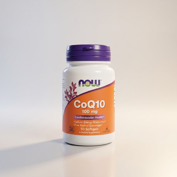 B3, CoQ10, 100 mg, 50 Softgels, NOW