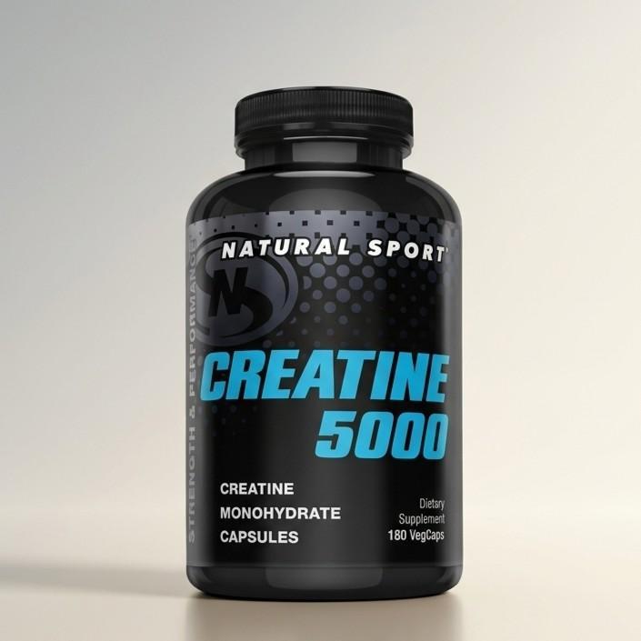 B4, Creatine 5000, 180 caps, Natural Sport