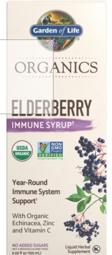 GOL Organics Elderberrry Immune Syrup