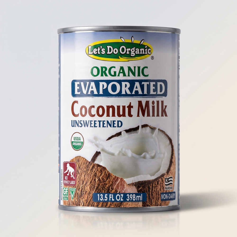 Evaporated Coconut Milk, Let's Do Organic