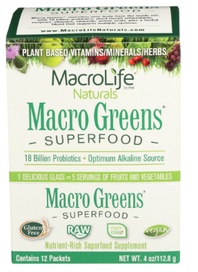 Sales Shelf, Macro Greens Packet - 4 OZ, Macro Life Naturals
