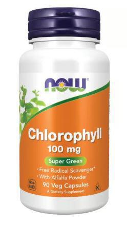 A4. Chlorophyll, 100 mg, 90 Veg Caps, NOW