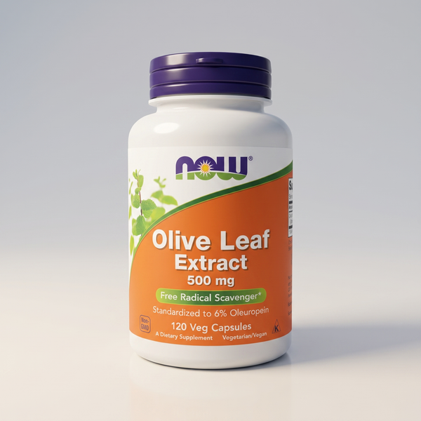 NOW - OLIVE LEAF EXT 500mg 120 VCAPS (120 Veg Caps)
